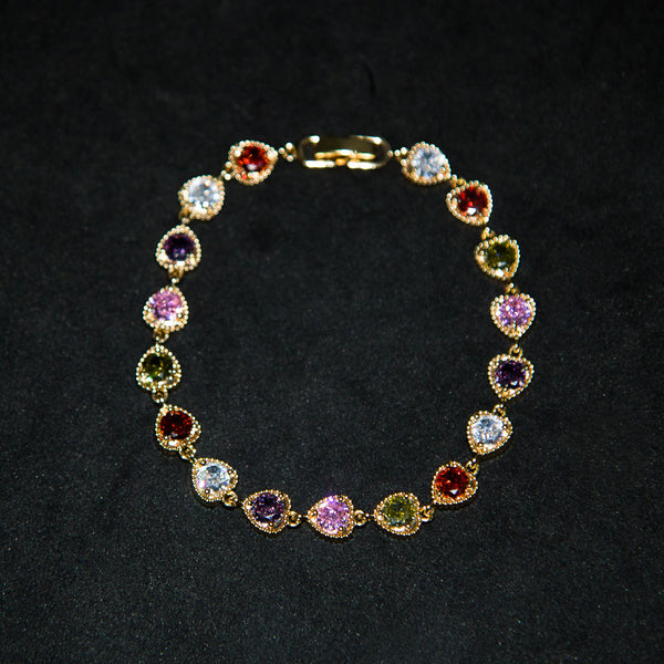 Multi-Colour Heart Bracelet