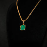 Square Malachite Necklace