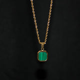 Square Malachite Necklace