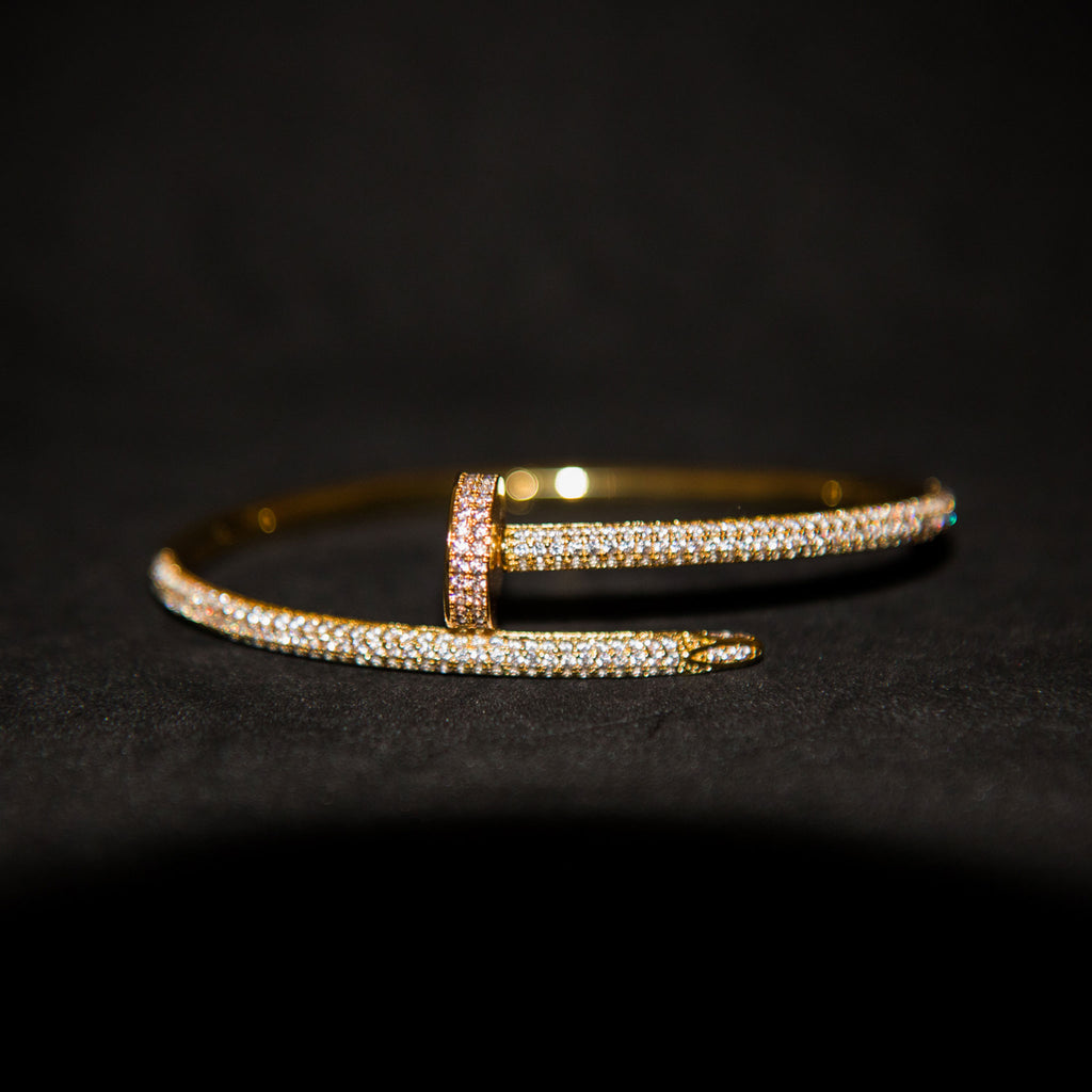 Iced out hot sale nail bracelet